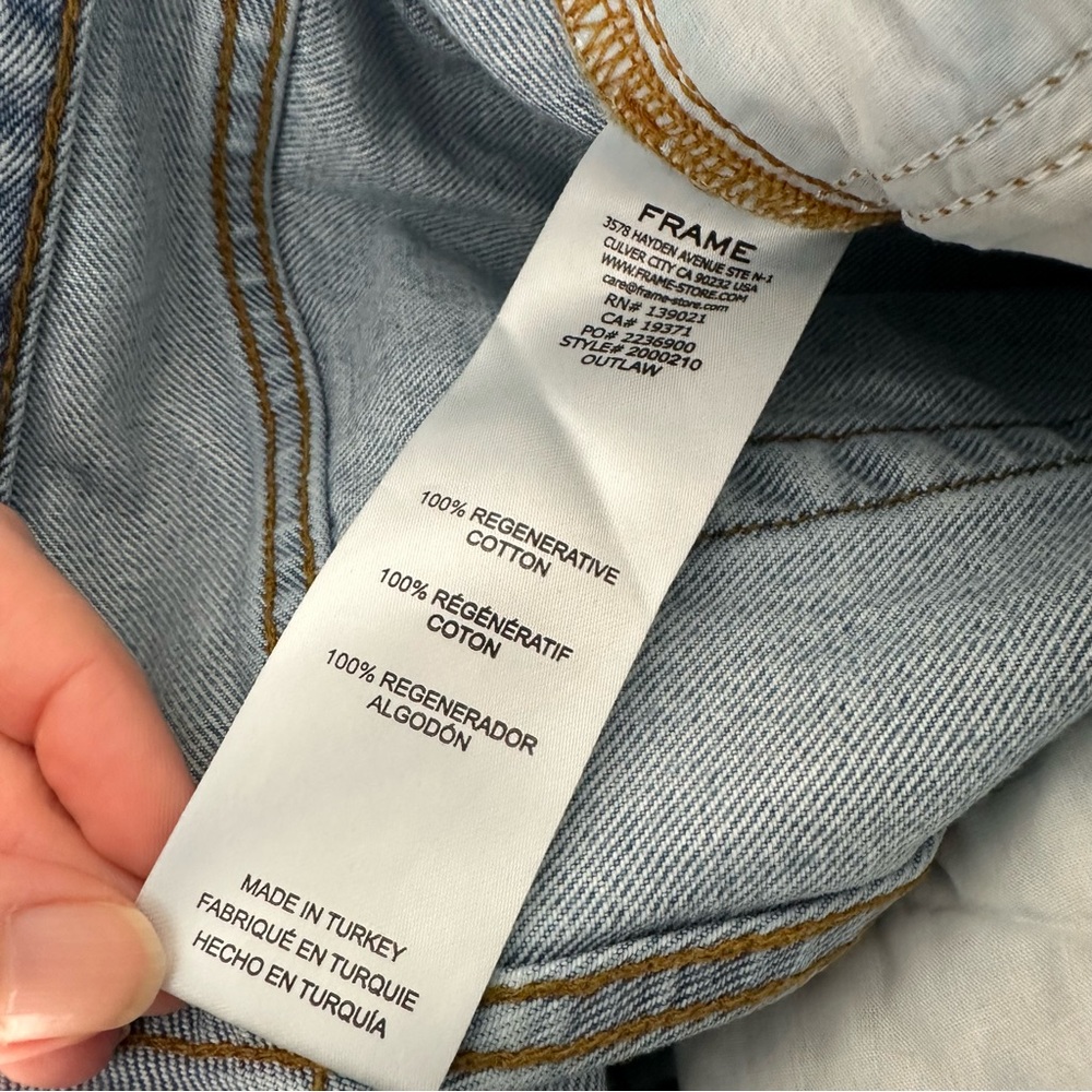 FRAME The Bubble Barrel Jeans in Outlaw SZ 28 - Picture 7 of 7